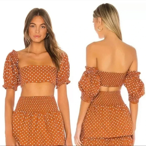 WeWoreWhat Coco polka dot crop top - Picture 2 of 14